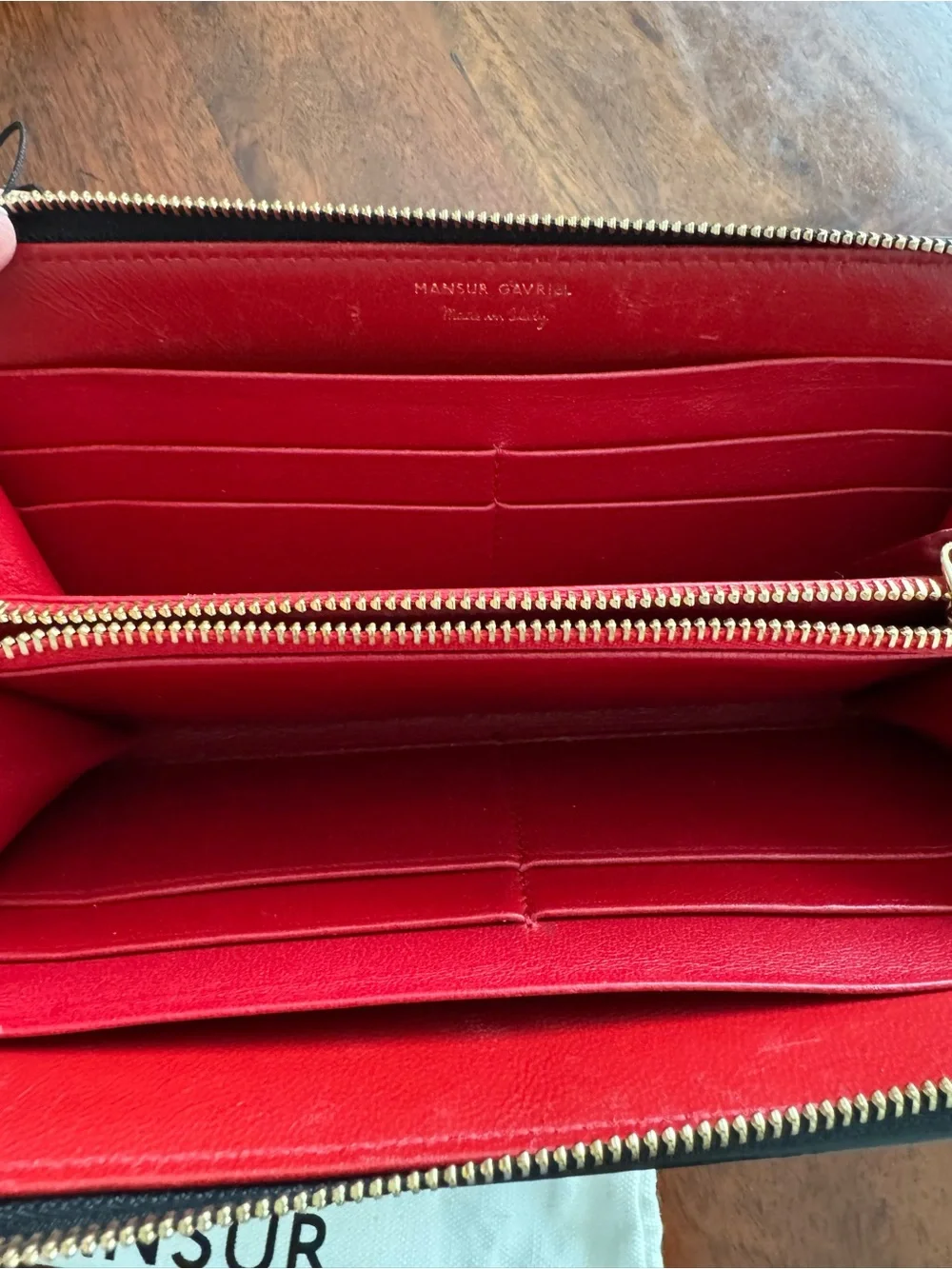 Mansur Gavriel Black Leather Continental Wallet